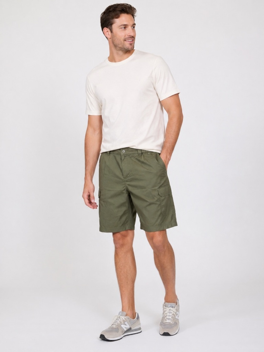 Columbia Mens Large Omni-Shield Nylon Cargo Shorts Green Lightweight